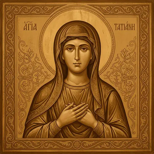 Holy Martyr Tatiana Icon - Byzantine Art Style