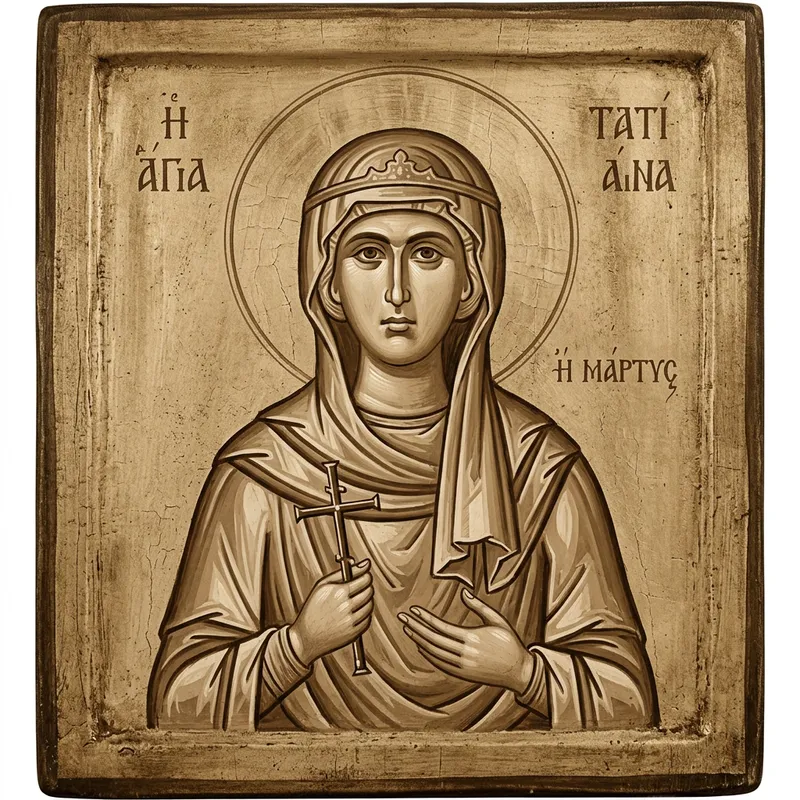 Holy Martyr Tatiana Icon | Symbolic Byzantine Image