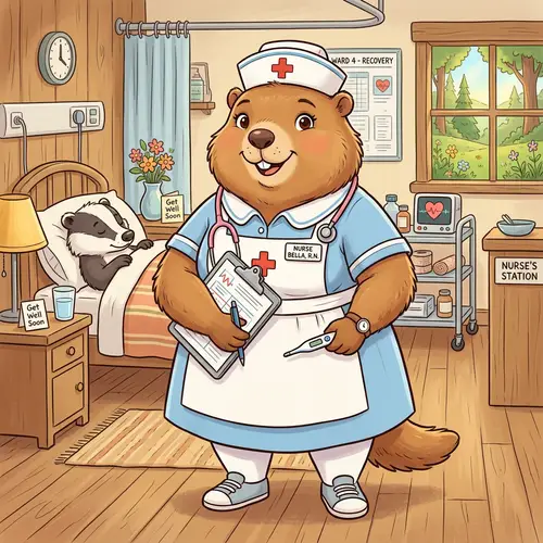 Charming Cartoon Marmot Nurse Outfit
