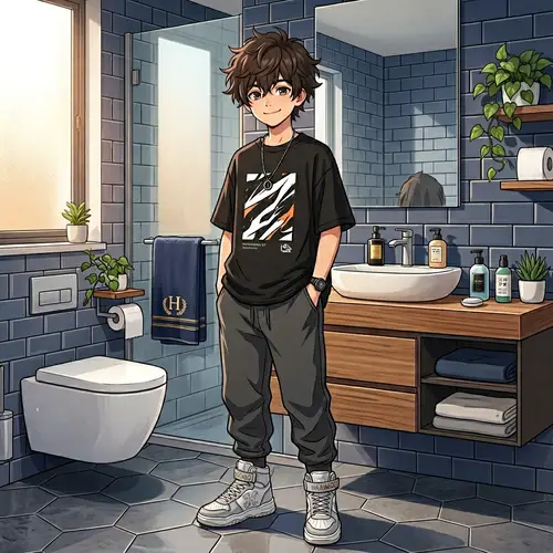Toilet Boy Hanako Kun in Anime Style Streetwear & Sneakers
