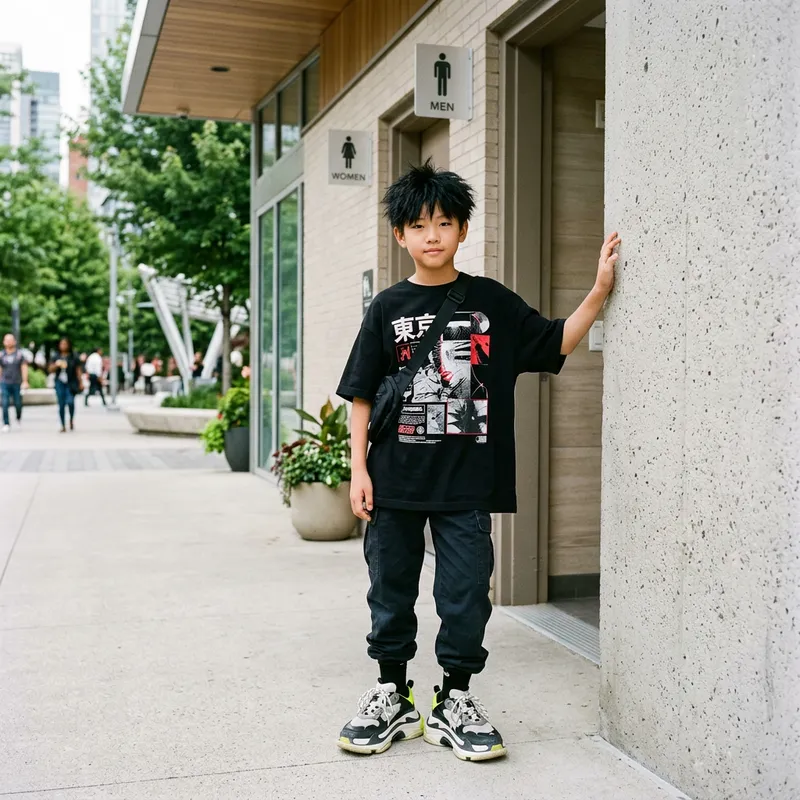 Toilet Boy Hanako Kun: Avant-Garde Streetwear Style & Sneakers | Vetmens T-Shirt Toilet Boy Hanako Kun: Avant-Garde Streetwear Style & Sneakers | Vetmens T-Shirt
