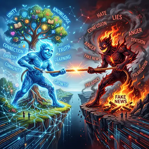 The Dual Nature of Social Media: Good vs Evil