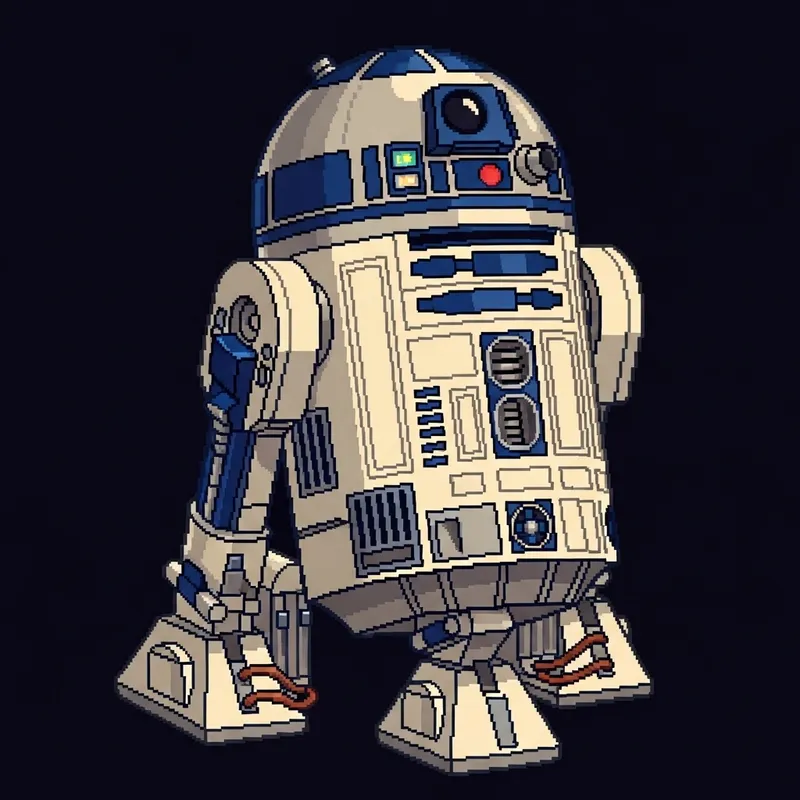 R2D2 Pixel Art Animation