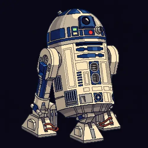 R2D2 Pixel Art Animation