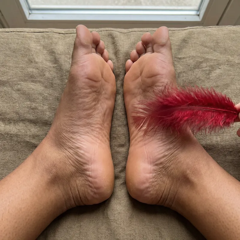 Photorealistic Female Soles Depiction | Medium Brown Skin with True Textures