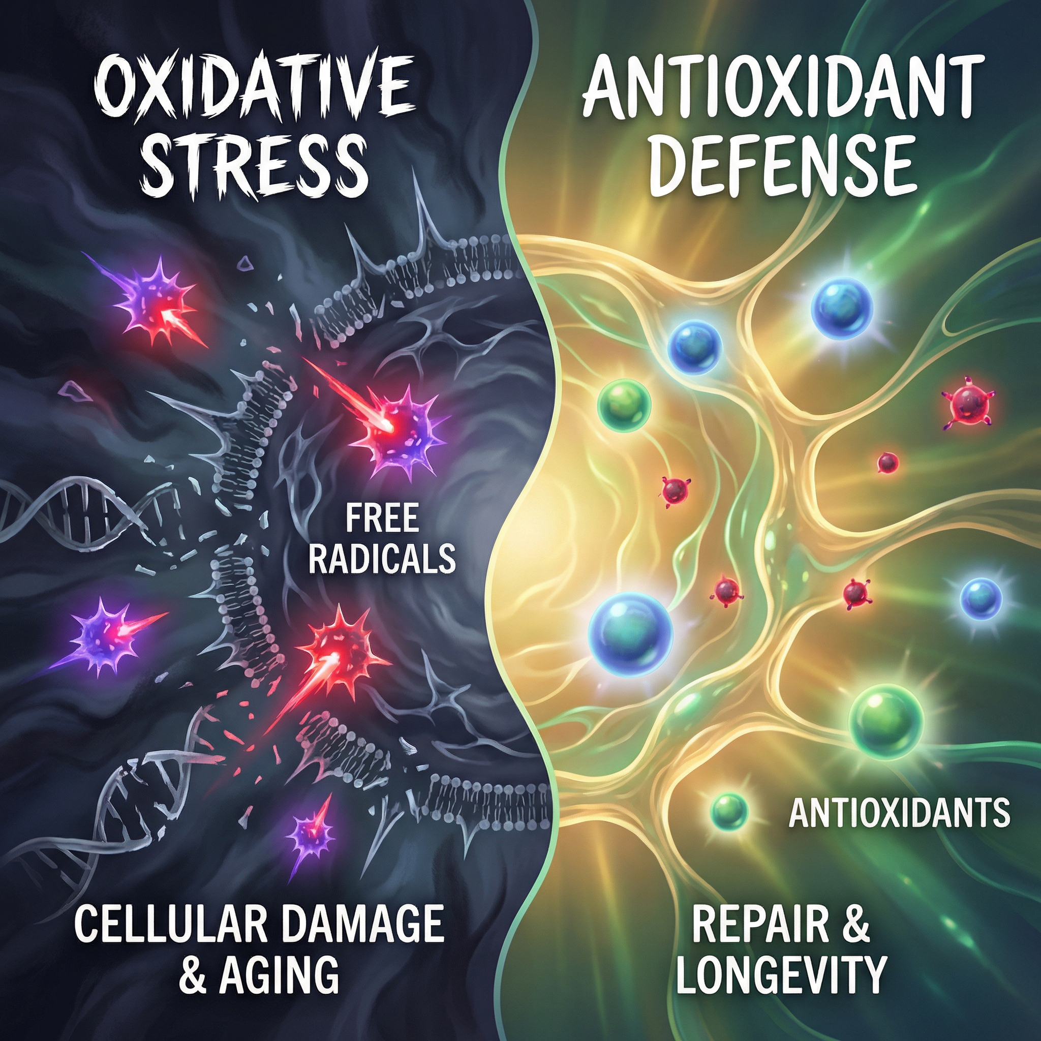 Reducing Signs of Aging: Free Radicals and Antioxidants | AI Art