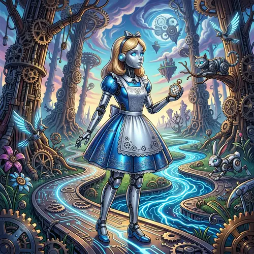 Robot Alice in Wonderland: A Modern Reinterpretation