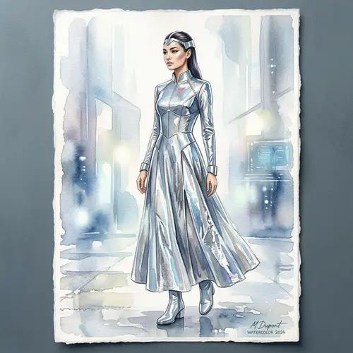 Tech-Inspired Metallic Foil Costume: Futuristic and Reflective