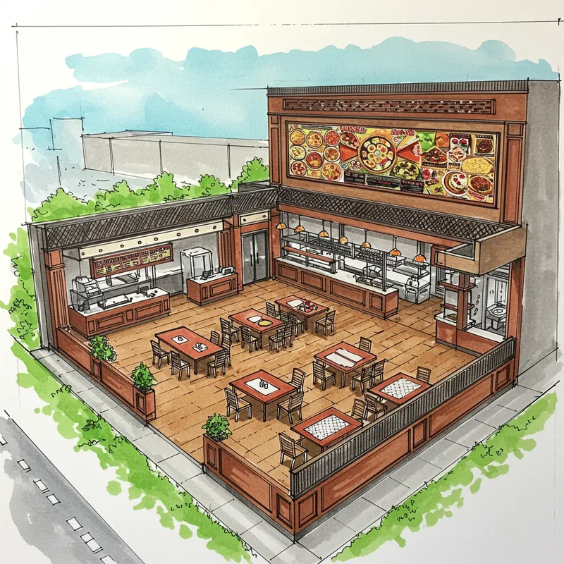 Fast Food & Pizza Restaurant Interior Design
