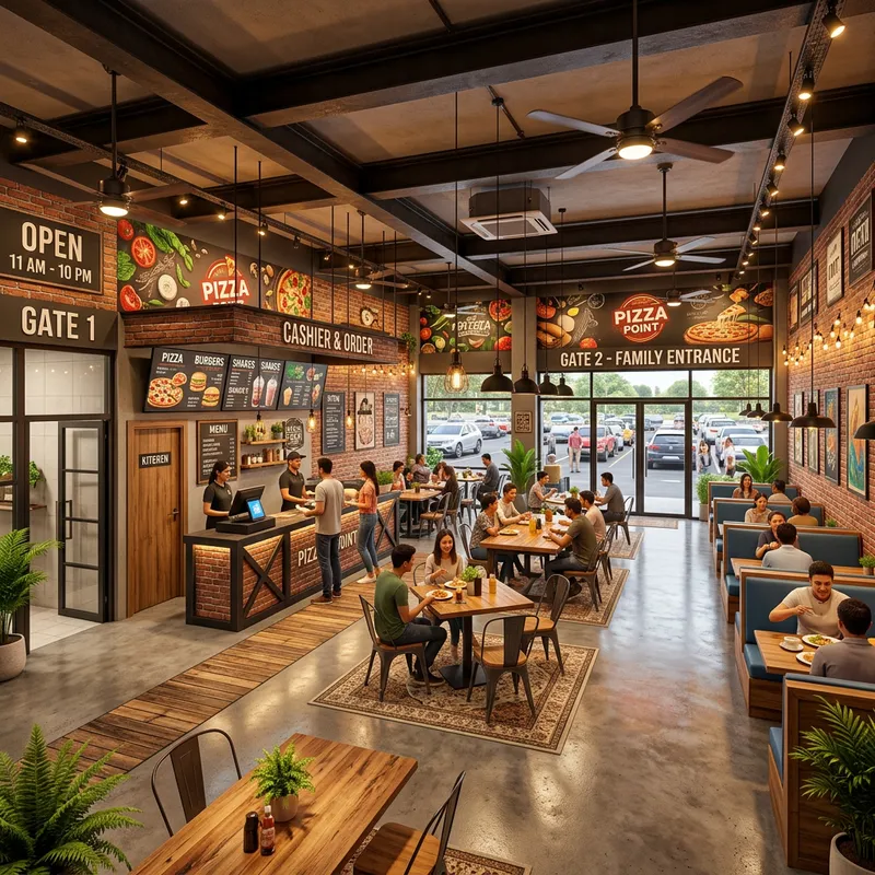 Restaurant Interior Design for Fast Food & Pizza Point