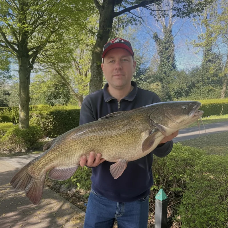 Me Holding a Huge Catfish