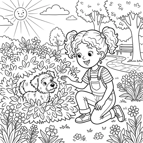 Little Girl Discovers Stray Puppy in Park