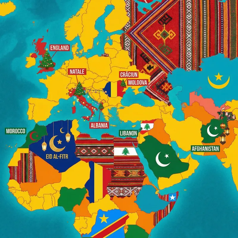Cultural Map of Holidays in Europe & Beyond