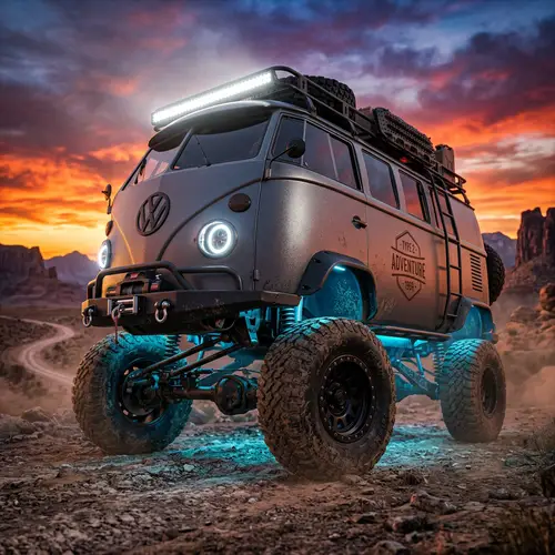 Retrofuturistic 1969 VW Type 2 Bus - Off-Road Beast