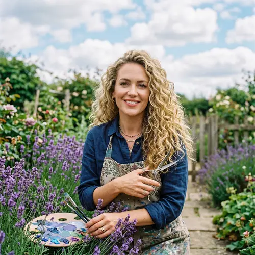 Adult Stylist & Colorist with Curly Blonde Hair | Lavender Lover