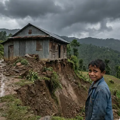 Realistic House at Risk with South Asian Boy | Dramatic Scene