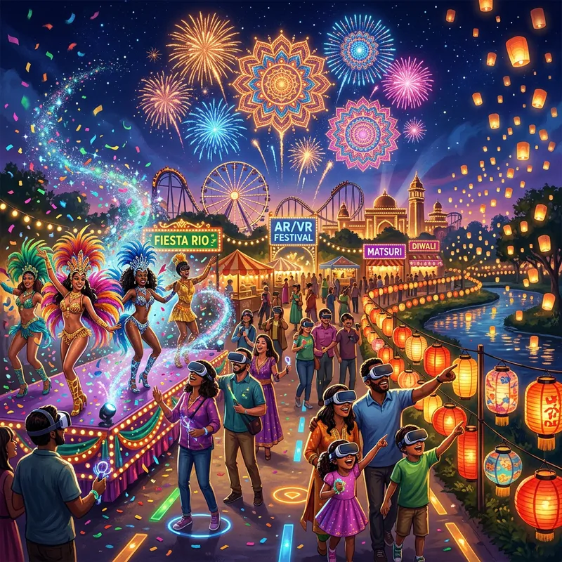 Immersive AR/VR Festival Experience at Amusement Park