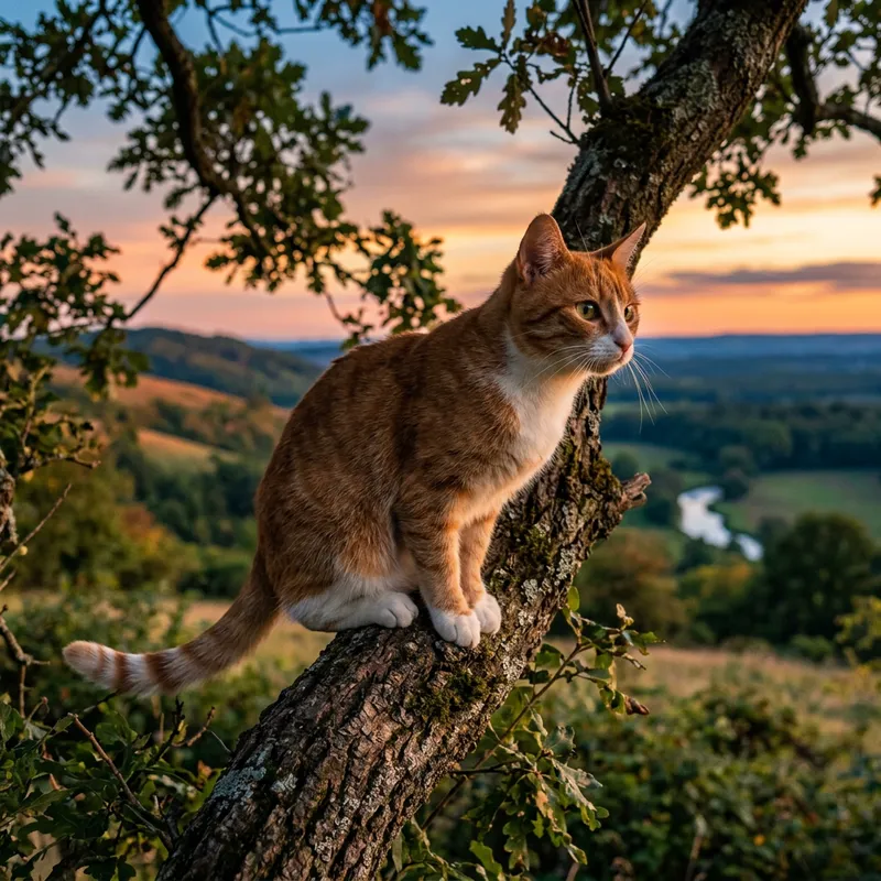 Un Gato: Graceful Feline in a Serene Setting Un Gato: Graceful Feline in a Serene Setting