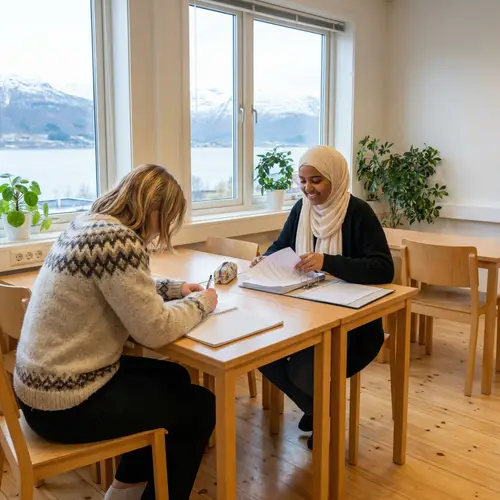 Diverse Classroom Scene in Norway - Multicultural Education