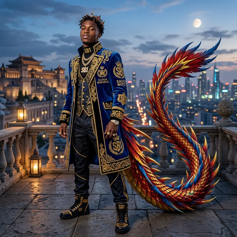 Eldio Monarch Theme Outfit with One Piece Tail Eldio Monarch Theme Outfit with One Piece Tail