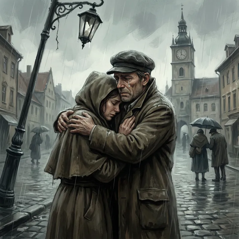 Emotional Moment in a Luxurious Kitchen Emotional Moment in a Luxurious Kitchen