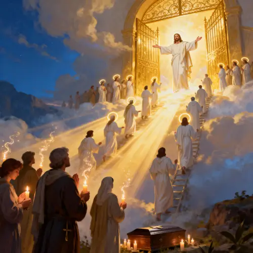 Cinematic Illustration of Jesus and the Golden Gate
