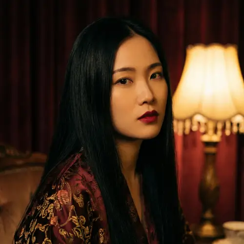 Ethereal Asian Model Portrait in Cinematic Lighting