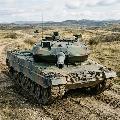 Menacing Military Tank with Camouflage Pattern | Power & Authority