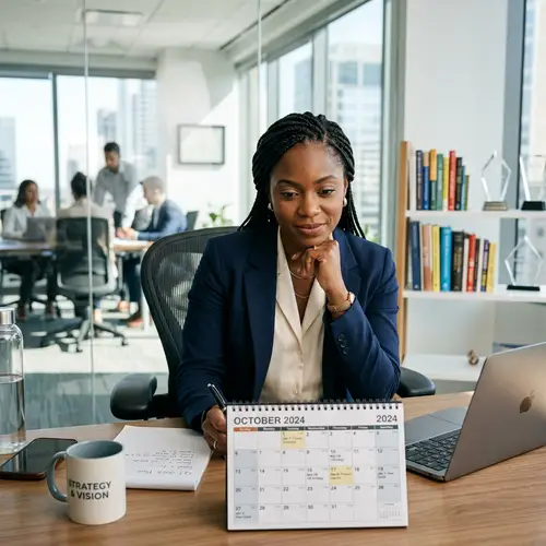 Professional African American Woman 2024 | Focused & Contemplative