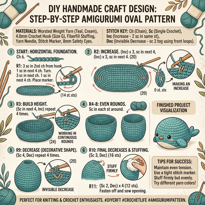 Detailed Crochet Pattern Guide for Amigurumi Projects