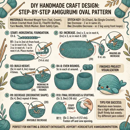 Detailed Crochet Pattern Guide for Amigurumi Projects