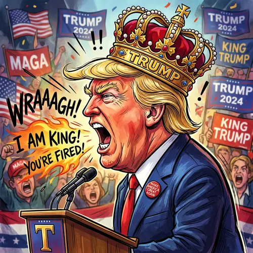 Donald Trump Cartoon King Hat Profile