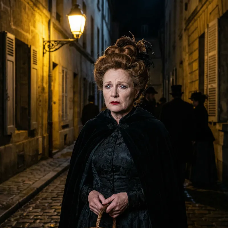 Vintage Streetwalker Portrait | Fictional Crimson Woman