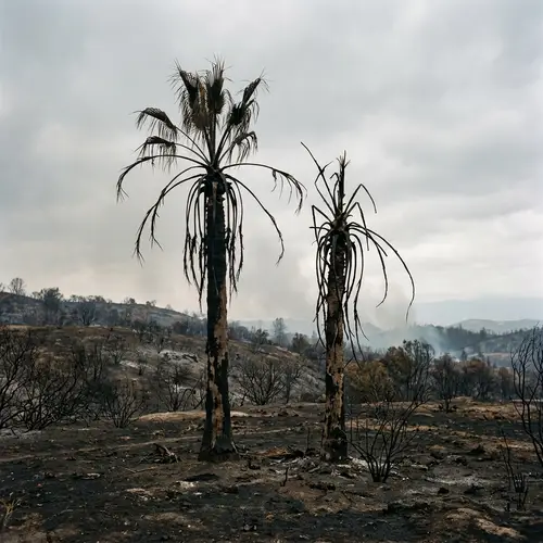 Devastated Palm Trees: A Heartbreaking Image