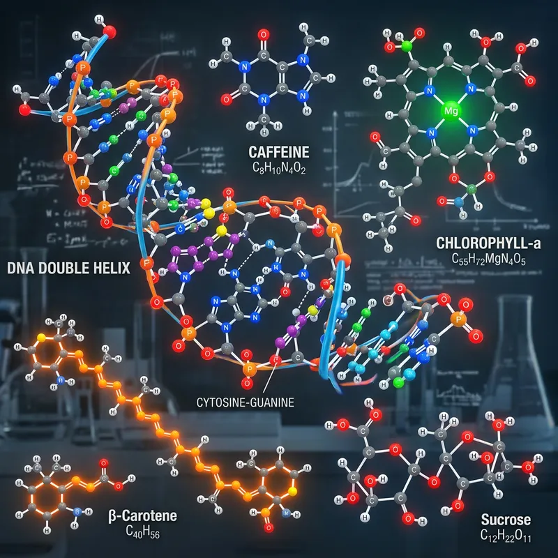 Vibrant Organic Molecules: Detailed Visualization Vibrant Organic Molecules: Detailed Visualization