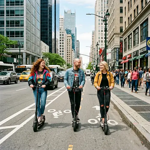 Urban Scooter Adventure: Exploring the City Joyfully