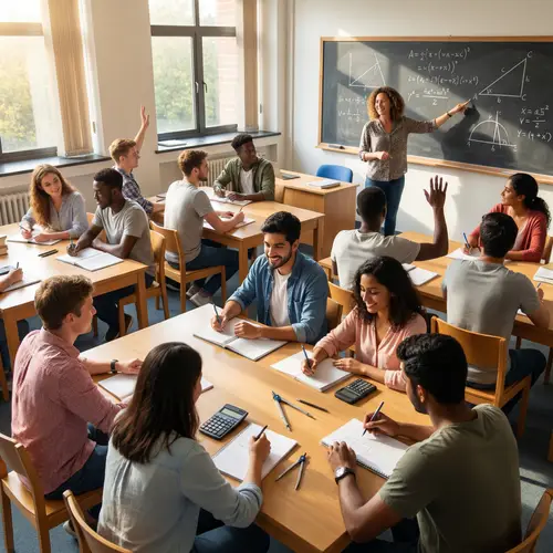 Diverse Group of Students Engaged in Learning | Classroom Scene