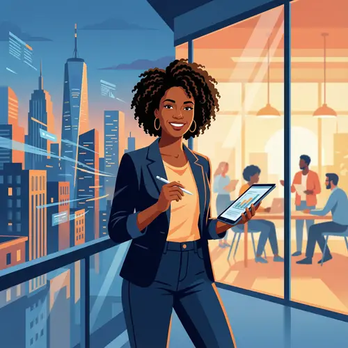 Confident Entrepreneur in Contemporary Setting