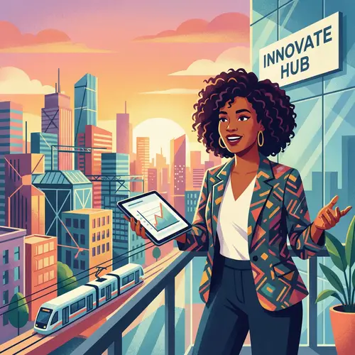 Confident Entrepreneur in Contemporary Setting