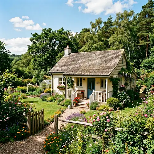 Cozy One-Story House with Garden in Nature