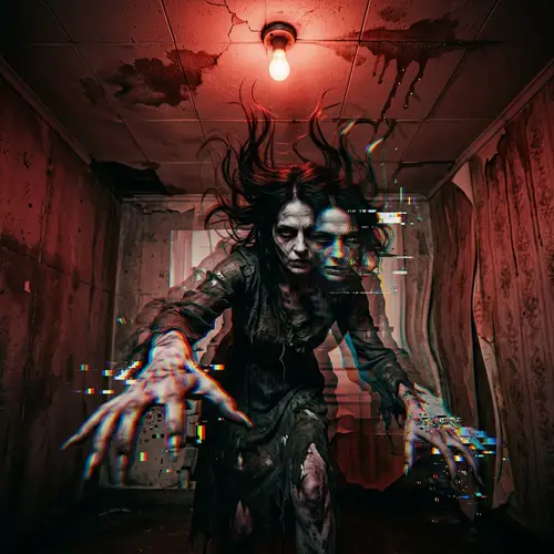 Haunting Spirit Glitch: Distorted Reality Encounter