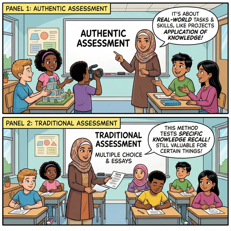 Engaging Comic Strip: Authentic vs Traditional Assessment in Classroom