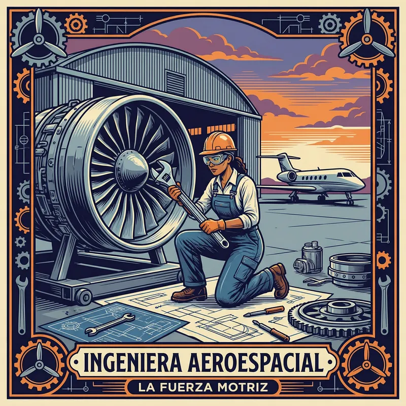 Vector Design for Female Aircraft Engineer