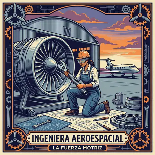 Vector Design for Female Aircraft Engineer