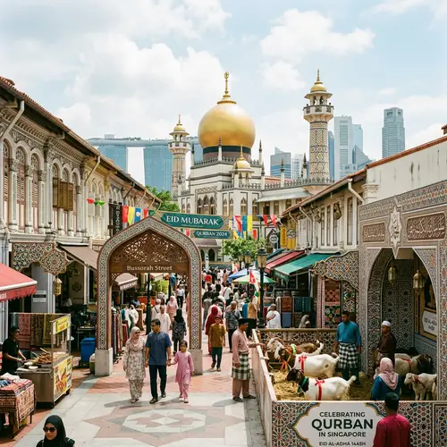 Vibrant Streets of Singapore: Islamic Geometric Patterns