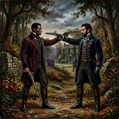 19th-Century Duel between Black and Middle-Eastern Men