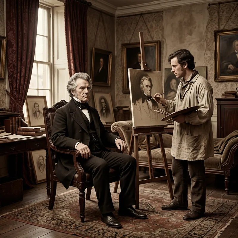Andrew Jackson Portrait Painting | Antique Furniture Room