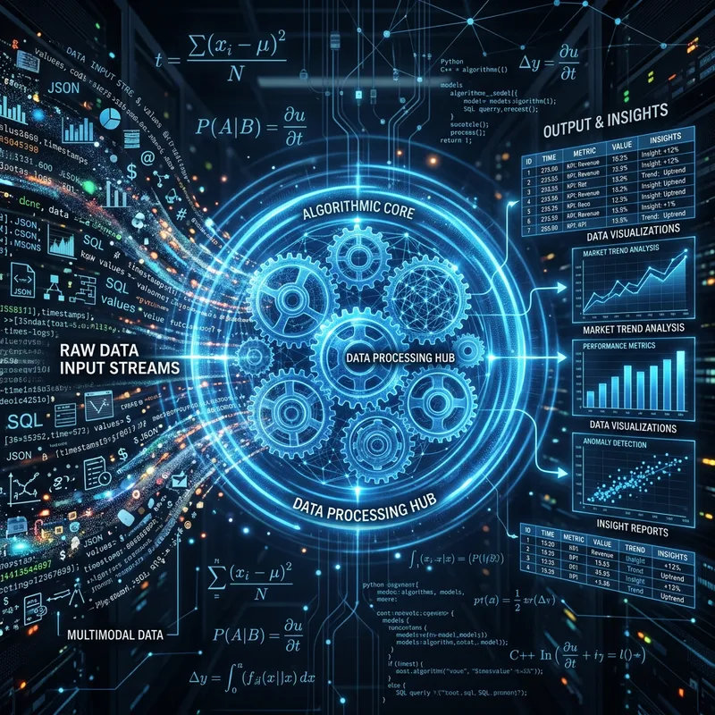 Illustrative Crackerjack Analytic System with Blue Gear Wheels