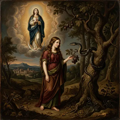 Italian Renaissance Art: Eve, Serpent & Immaculate Conception