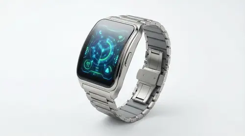 Futuristic High-Tech Smartwatch with Sleek Design